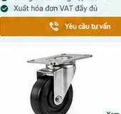 Bánh xe cao su xoay 100mm